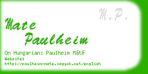 mate paulheim business card